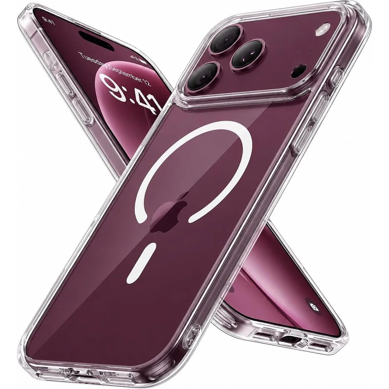 Miracase für iPhone 18 Pro Hülle mit Magsafe TOP MIL, Klar