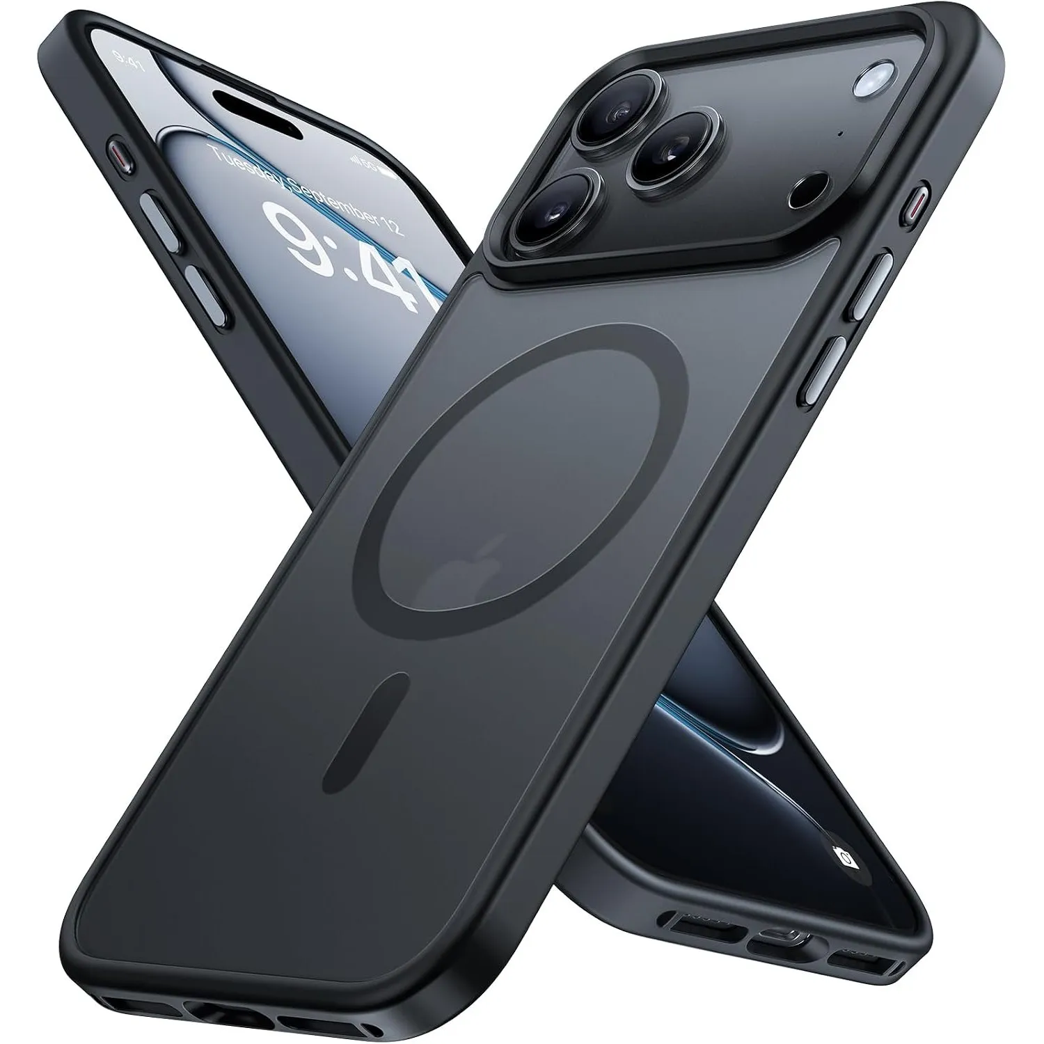 Miracase für iPhone 18 Pro Hülle mit Magsafe TOP MIL, Schwarz