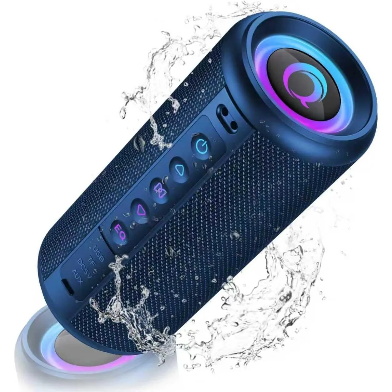 Bluetooth Lautsprecher, Musikbox Bluetooth 5.4 mit RGB Licht, Tragbare Bluetooth Box, Freisprechfunktion, IPX7 wasserdi…