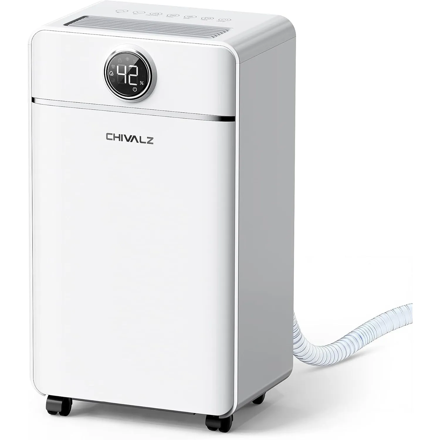 CHIVALZ Luftentfeuchter Elektrisch 12L/24h,Leiser, Hellweiß