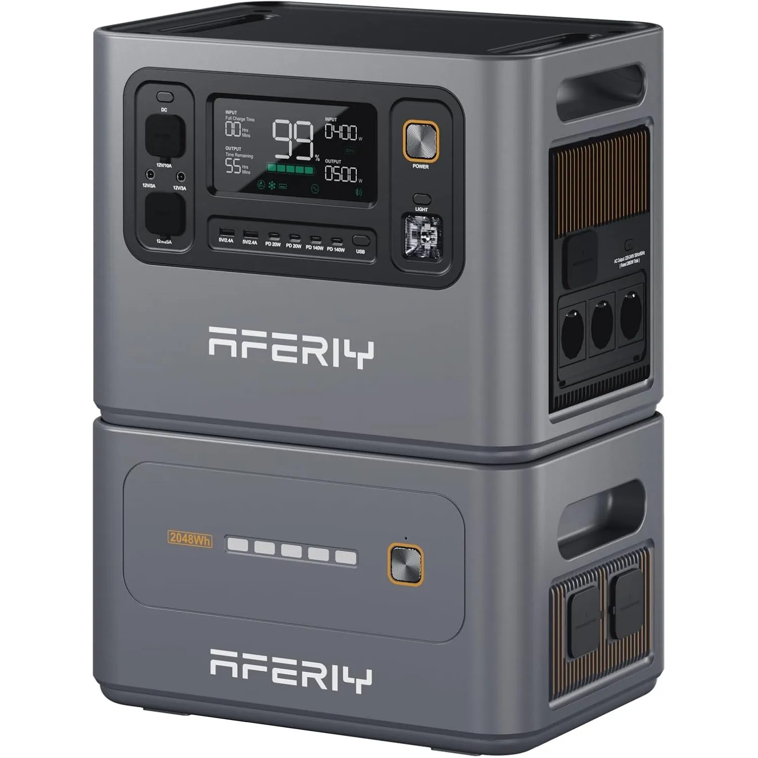 AFERIY 3000W Tragbare Powerstation 2048Whx2, Erweiterbar ~ 10240Wh, Camping