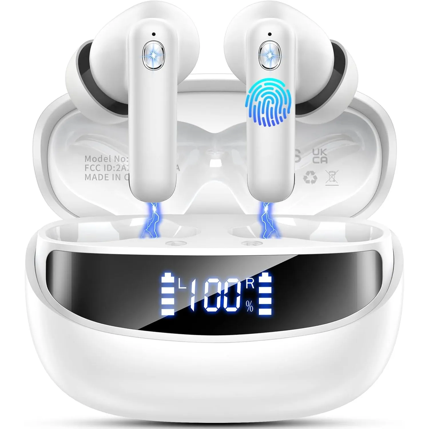 Kopfhörer Kabellos Bluetooth, Bluetooth Kopfhörer, 2026 50 Std Spielzeit In Ear Kopfhörer mit 4 ENC Noise Cancelling Mi…