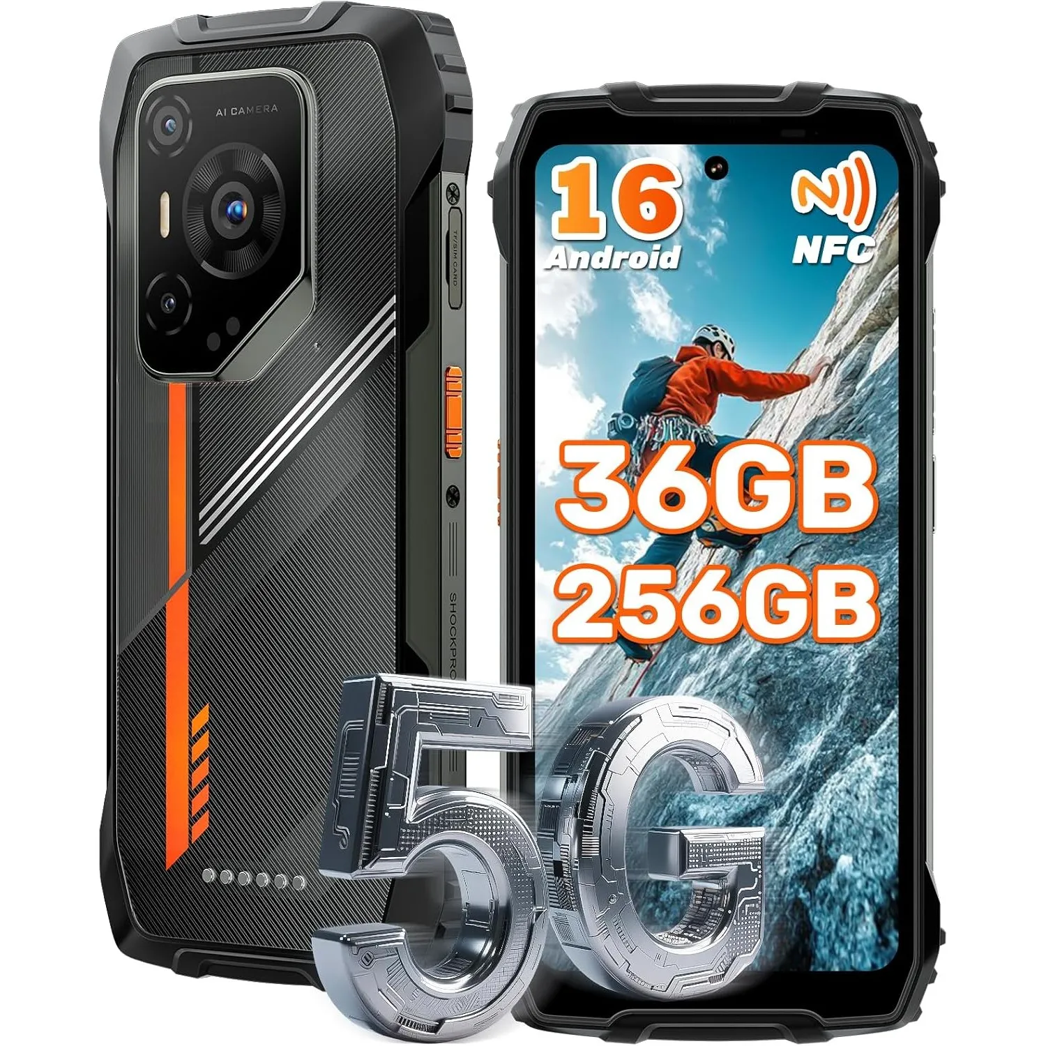 PILOT 3 5G Outdoor Handy Android 16, 36GB+256GB/2TB, 50MP Kamera Nachtsicht
