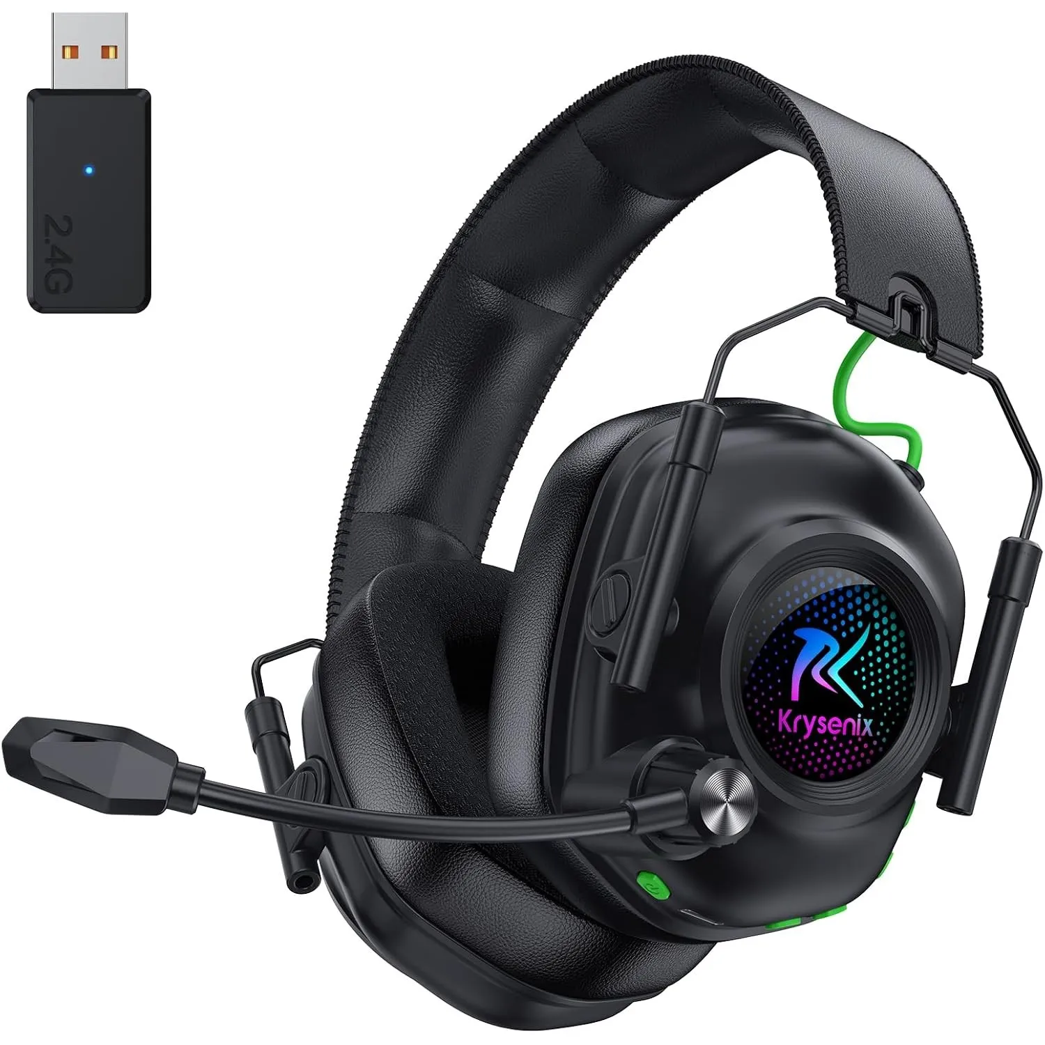 Krysenix Gaming Headset Wireless mit Mikrofon für PS5 PS4 PC Switch Handy
