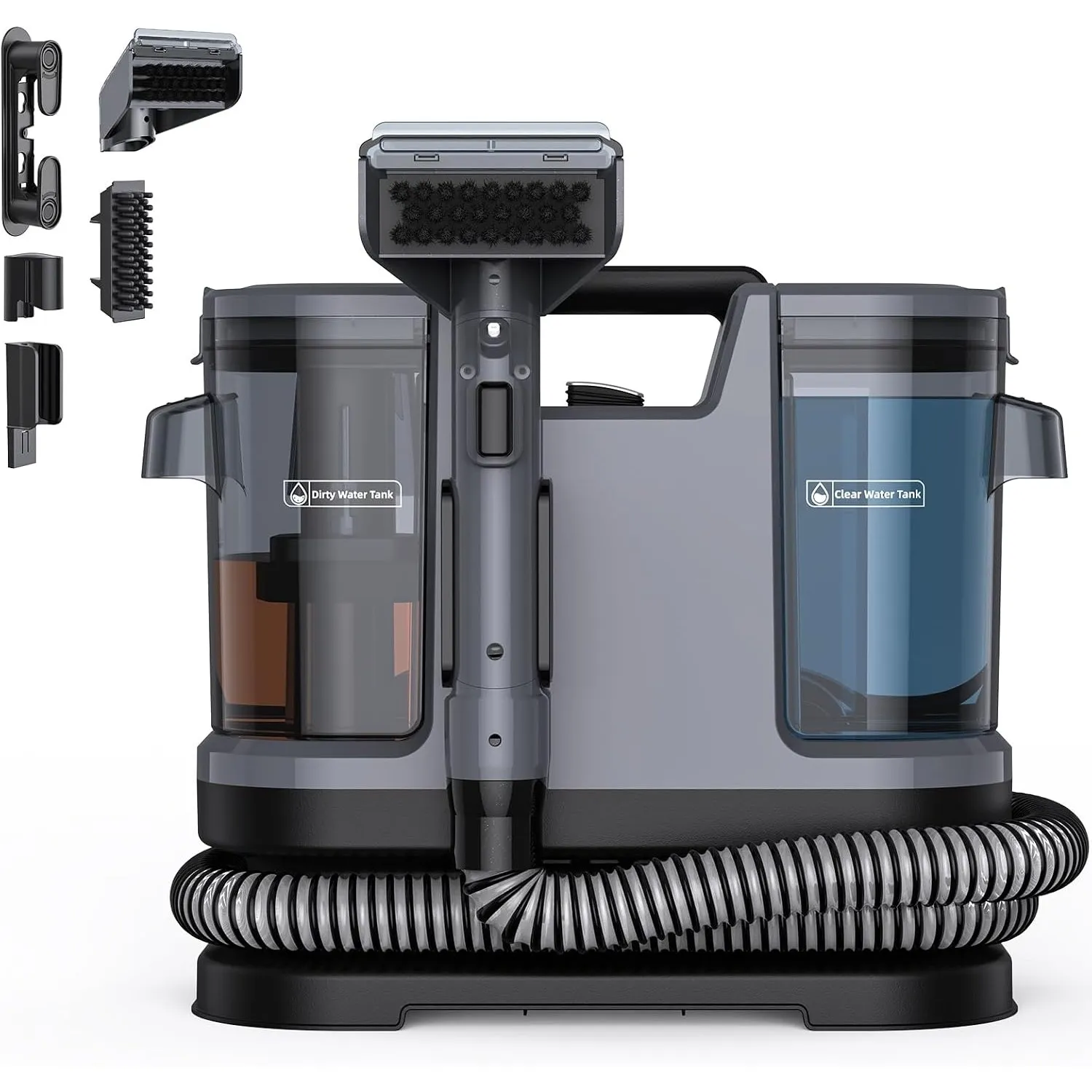 Lubluelu Nasssauger Polsterreiniger Gerät 600W, 22 kPa Waschsauger Hellgrau
