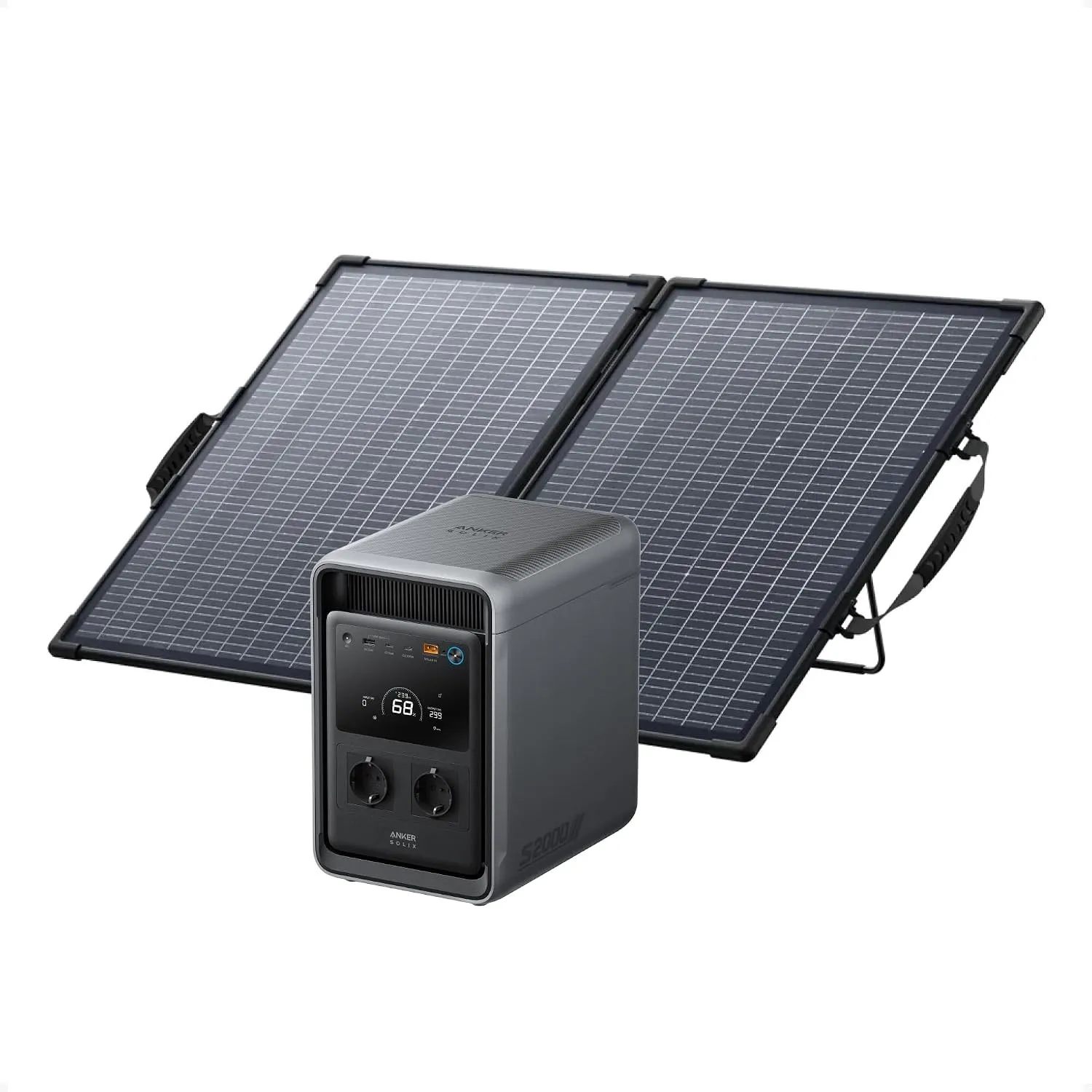Anker SOLIX S2000 Powerstation mit 100W Solarpanel, 2.010Wh, 1.500W