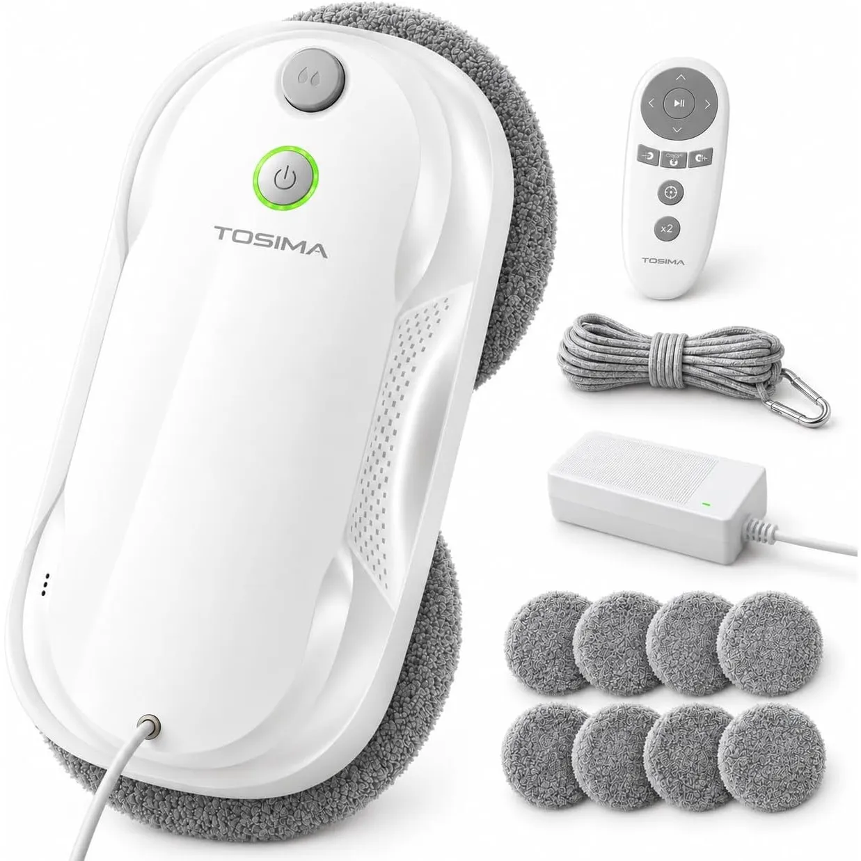 Tosima W5 Fensterputzroboter 6400Pa, Fensterroboter mit Bidirektionalem Sprühsystem, adaptiver Saugkraft, intelligenter…