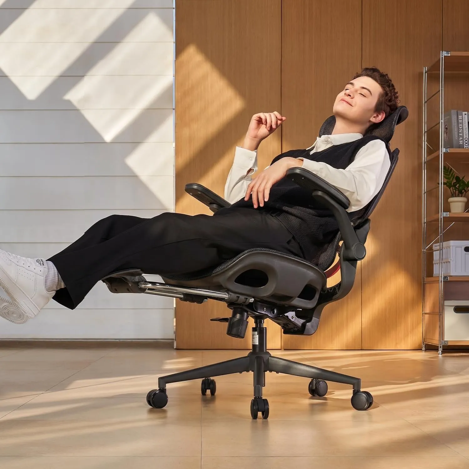 SIHOO B100 Bürostuhl, Bürostuhl Ergonomisch mit Adaptive Lendenwirbelstütze