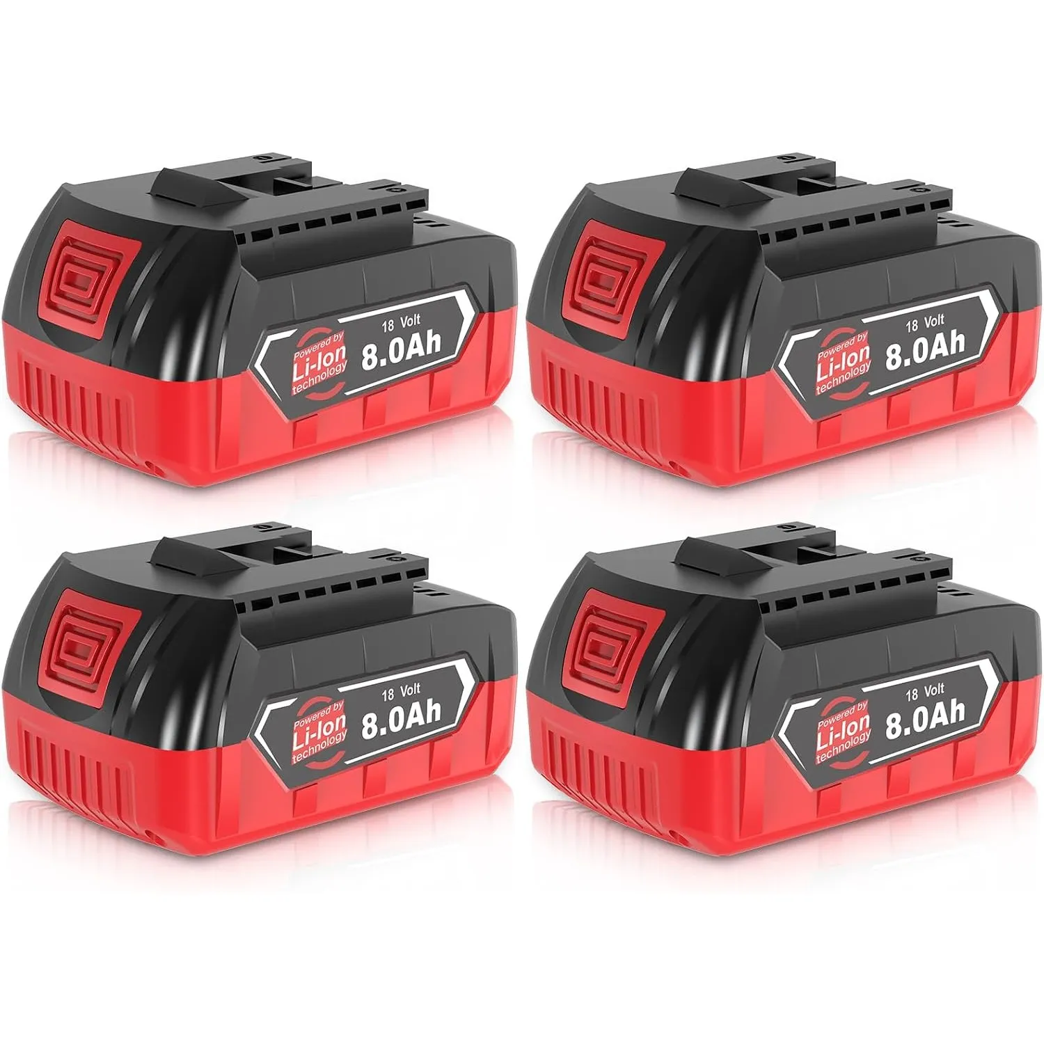 4 Stück 8.0Ah GBA-Ersatzakku für Bosch Akku 18V Nicht kompatibel mit der PBA Power‑for‑All-Werkzeugserie für Heimwerker…