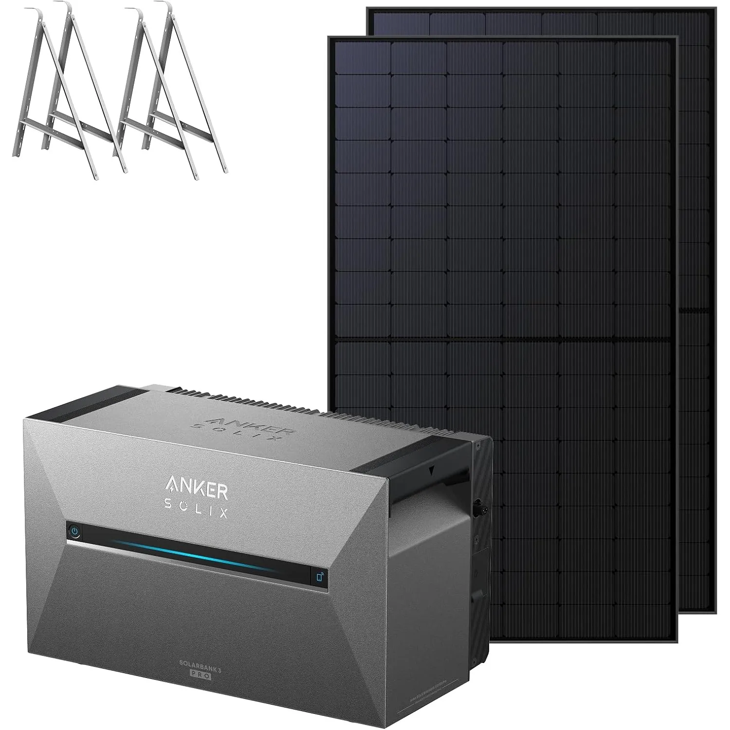 Anker SOLIX 3 Pro Solarbank + 2× 500W Solarmodule + Balkonhalterungen