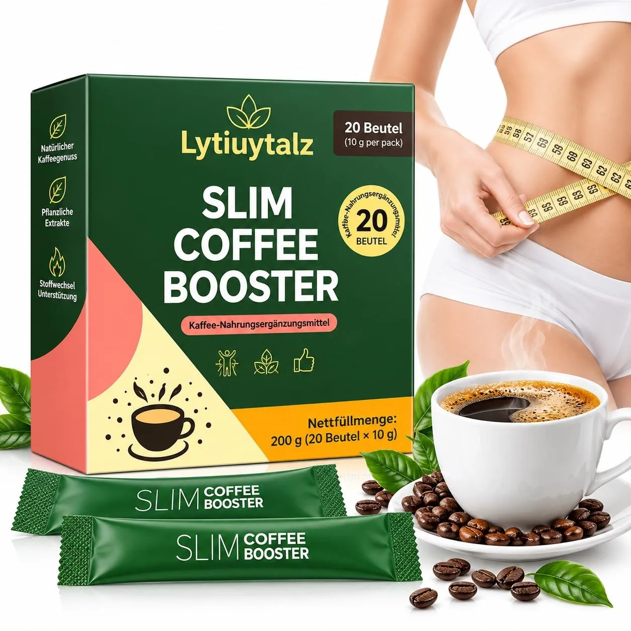 Lytiuytalz Coffee 2.0 Slim Coffee Booster für Figurbewusste, 20 × 10 g