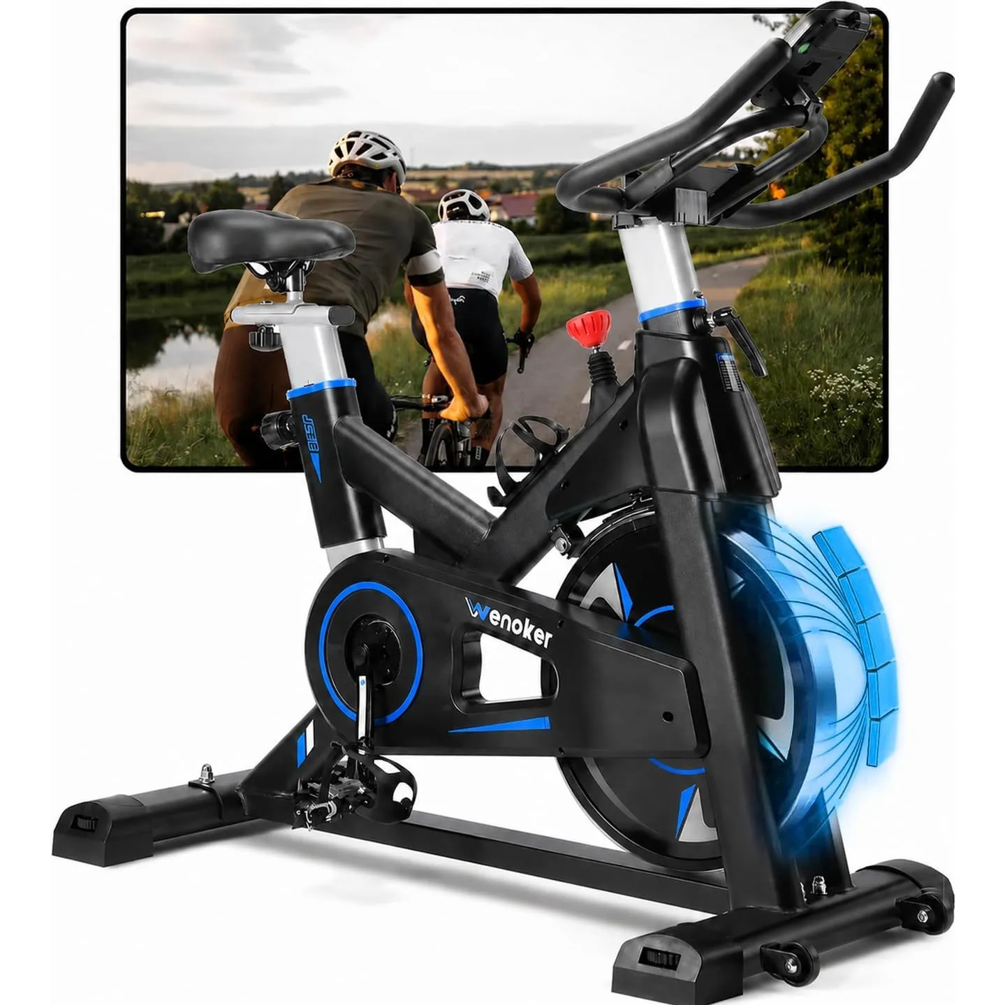 WENOKER Heimtrainer Fahrrad, Magnetwiderstand mit 15 dB