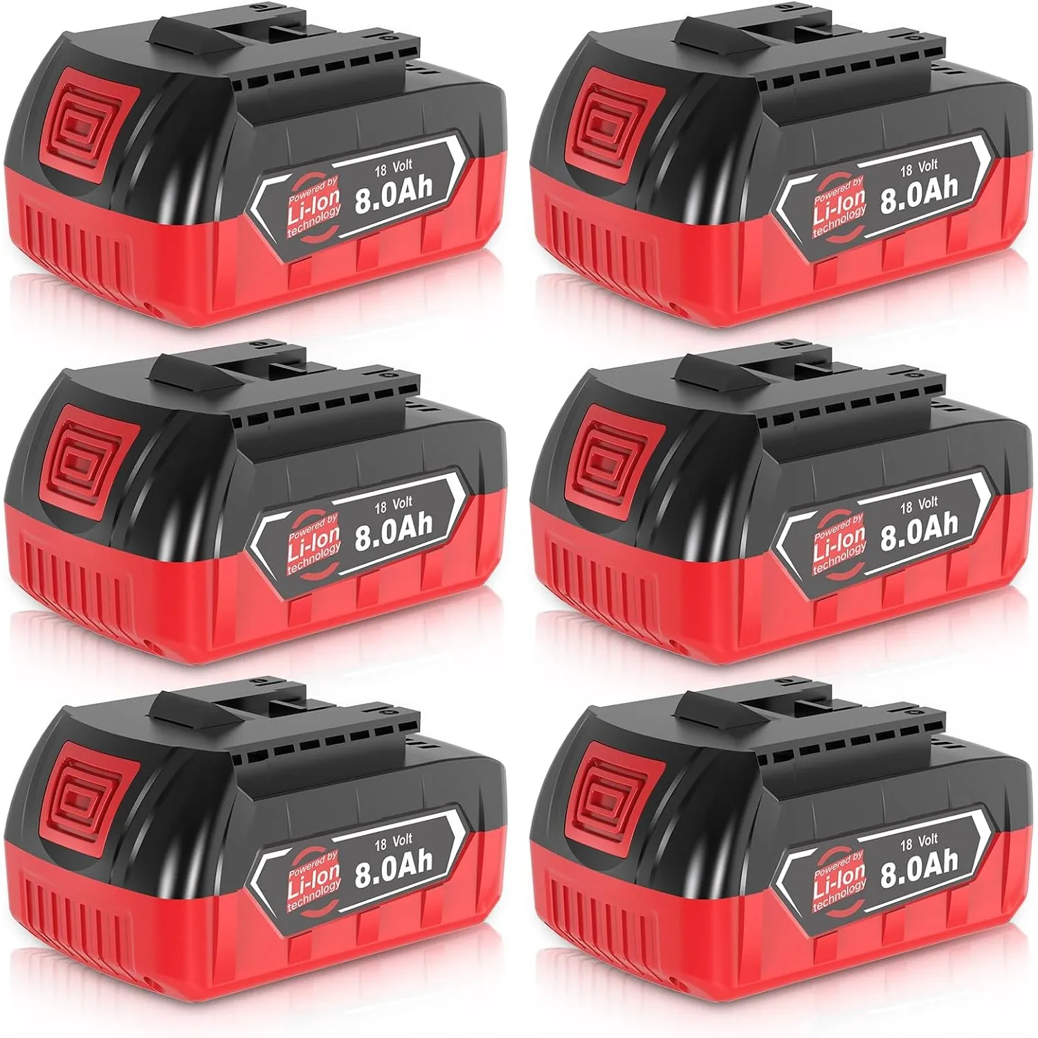 6X 8.0Ah Ersatzakku für Bosch Akku 18V GBA Nicht kompatibel mit der PBA Power‑for‑All-Werkzeugserie für Heimwerker und …