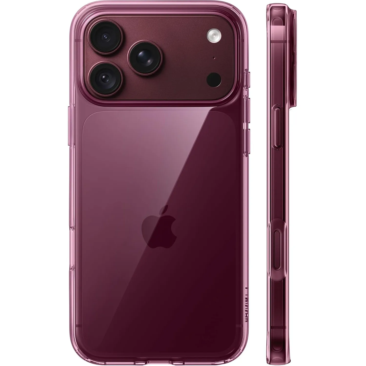 TORRAS Crystal Clear für iPhone 18 Pro Hülle Klar Transparent Burgunder