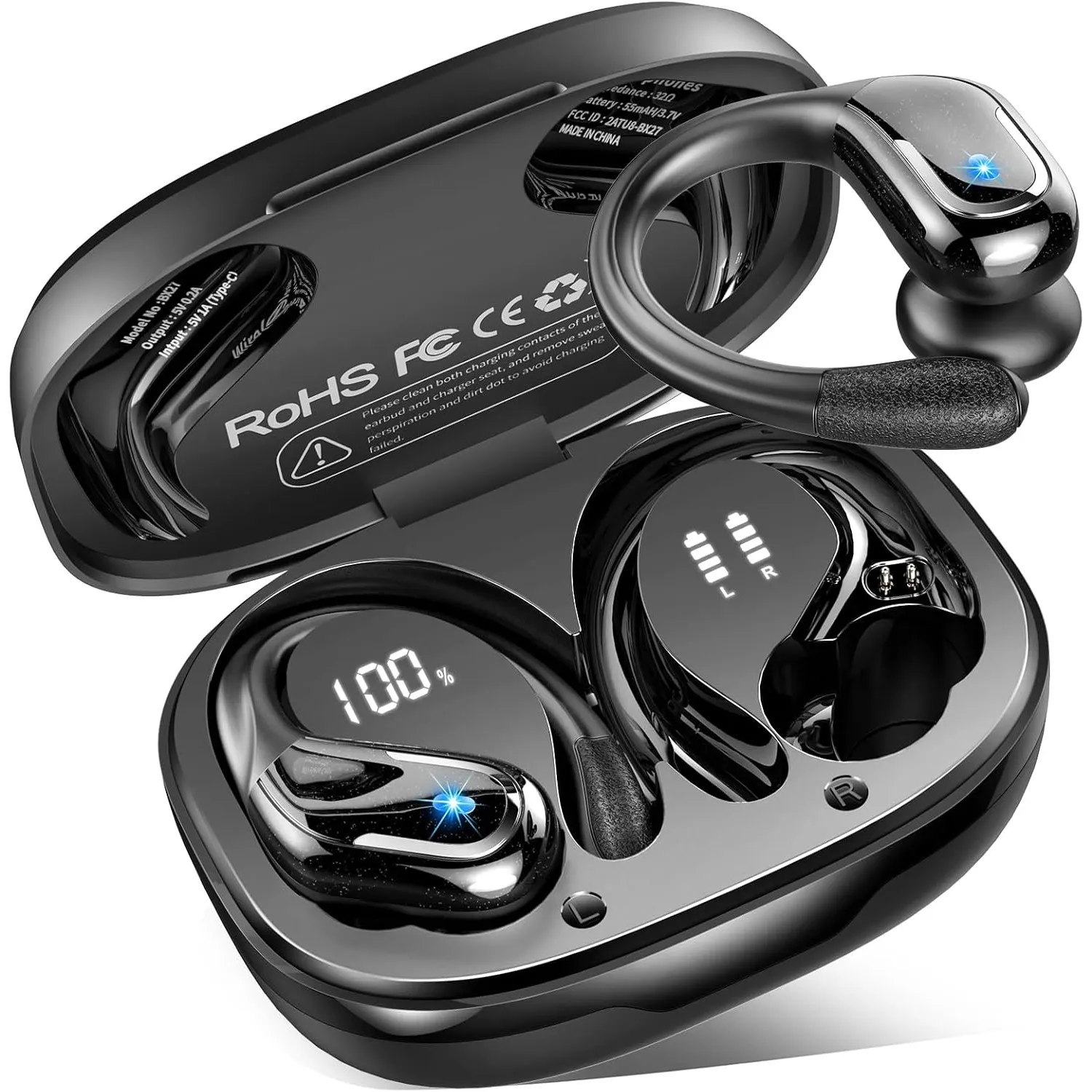 2026 Kopfhörer Kabellos Bluetooth 5.4 Kopfhörer Sport mit 28 EQ APP, 75Std