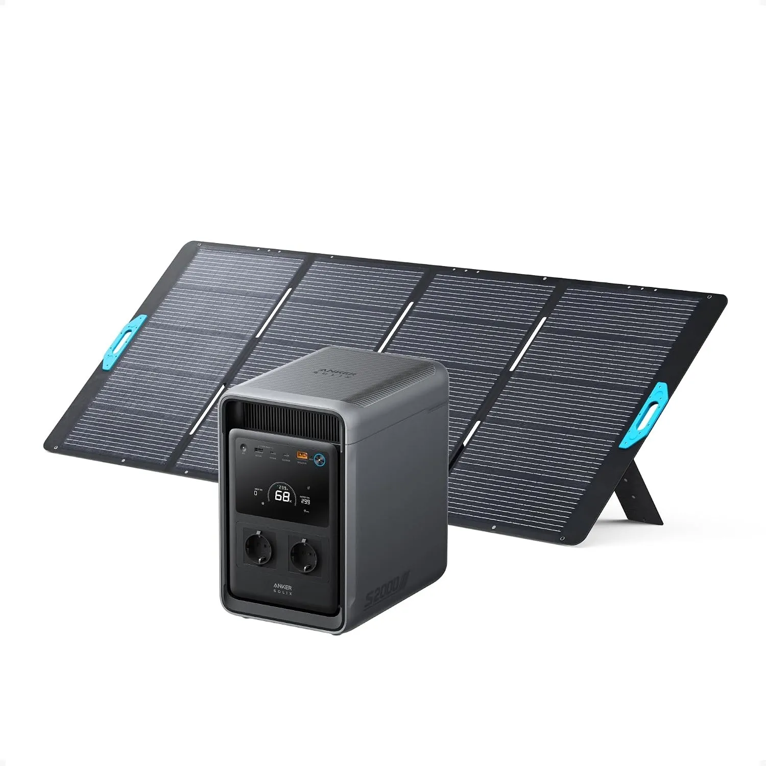 Anker SOLIX S2000 Powerstation mit 400W Solarpanel, 2.010Wh, 1.500W