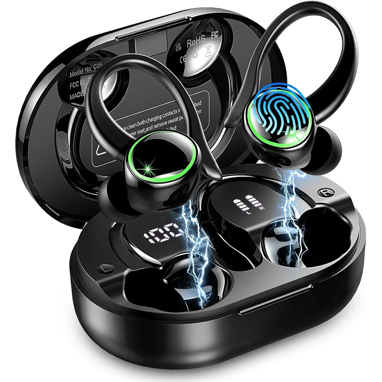 2026 Kopfhörer Kabellos Bluetooth 5.4, Bluetooth Kopfhörer, 6 ENC Noise Cancelling Mics, 56 Std Spielzeit, HiFi Stereo,…